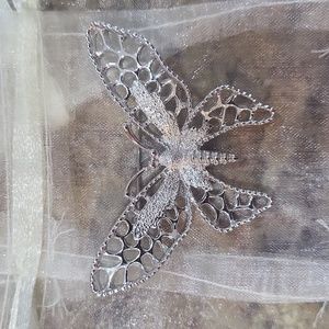 Sarah Coventry Silver Tone Rhodium Plated Butterfly Brooch Pin Jewelry